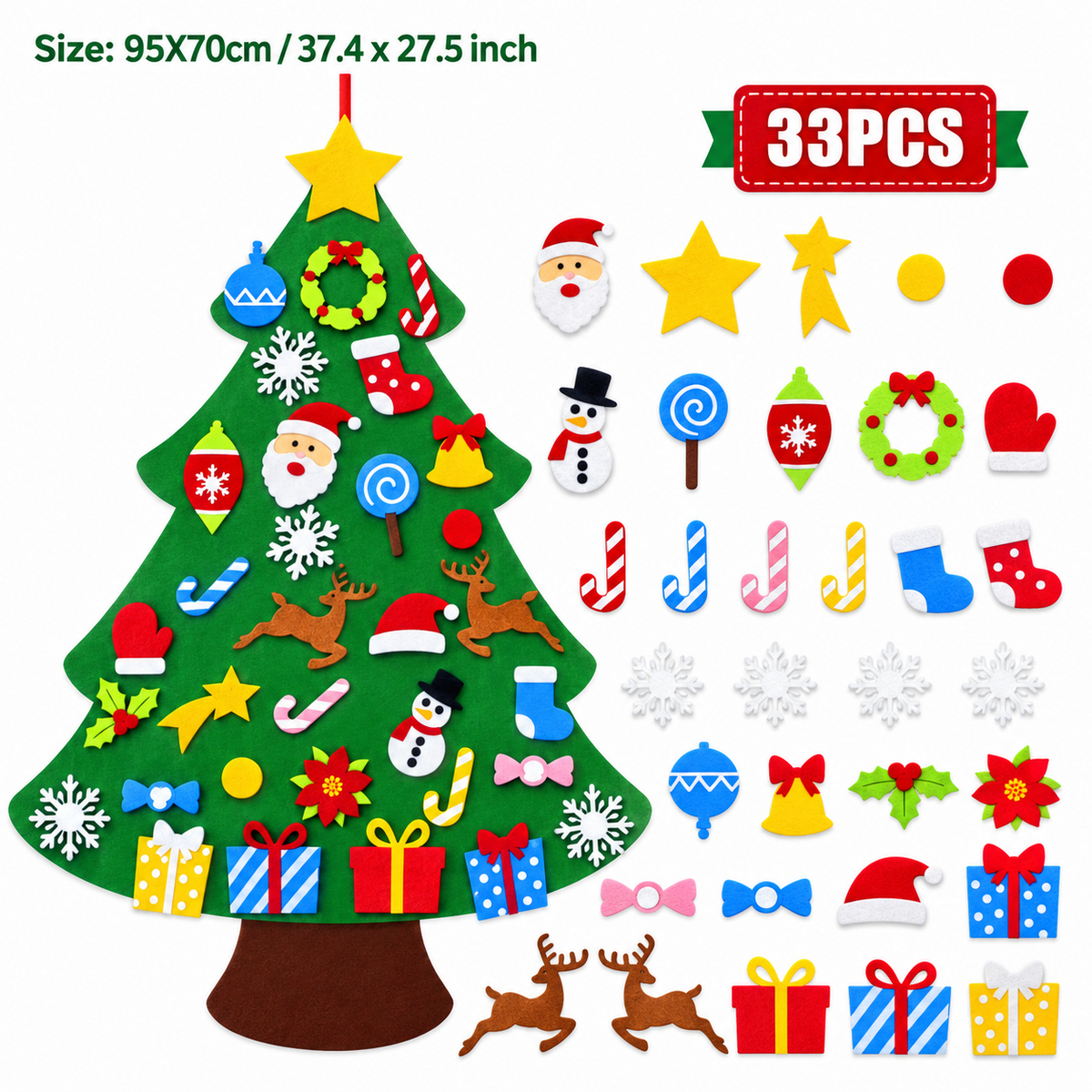 My First Felt Christmas Tree™ – Interactive Holiday Decorating Set for Kids