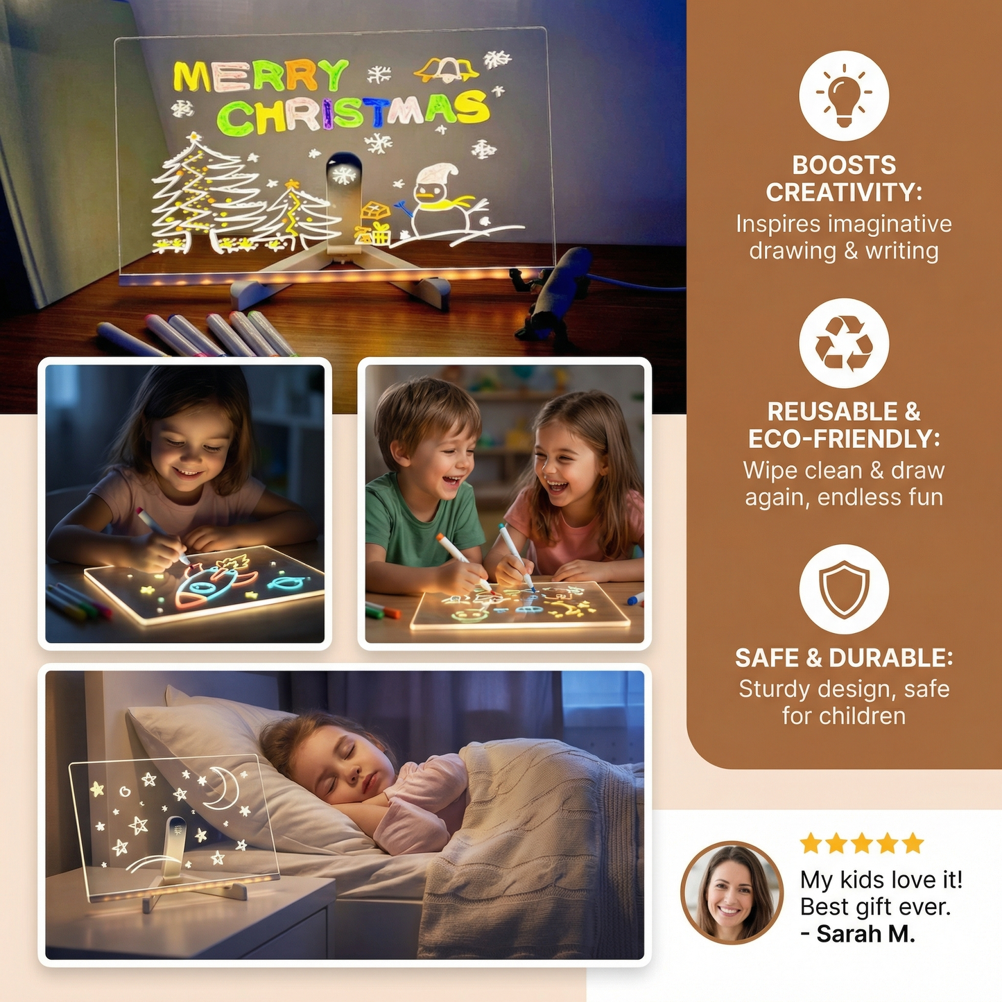 WonderGlow™ LED Drawing Board for Kids