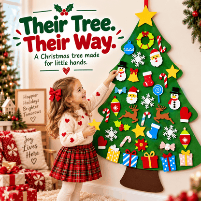 My First Felt Christmas Tree Pick Stick Rearrange interactive holiday activity